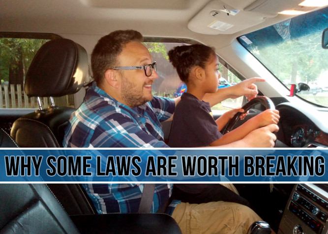 Why some laws are made to be broken - Kids Driving - at PlaidDadBlog.com