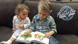 Dad's Beginner's Bible Review and Giveaway - Dad reading with his kids - PlaidDadBlog